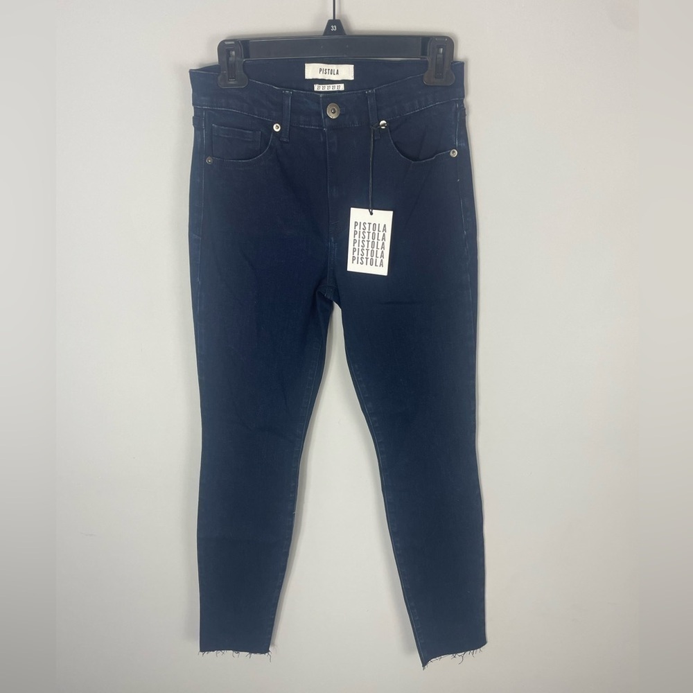 Pistola Aline High Rise Skinny Jeans Sz 27 Dark Wash Blue Denim Stretch NWT
